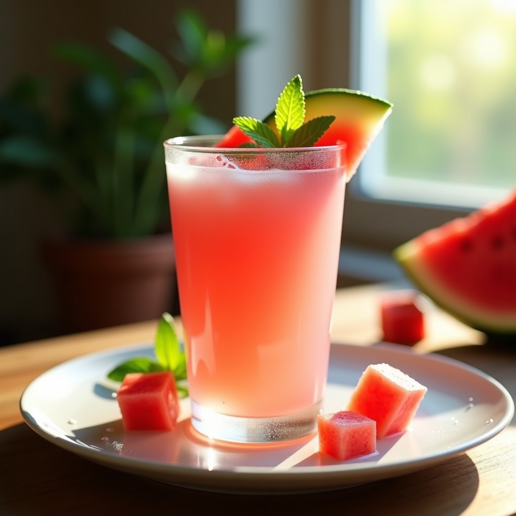 Crema Fría de Sandía y Mentolado: Bebida Refrescante Sin Azúcar para Verano