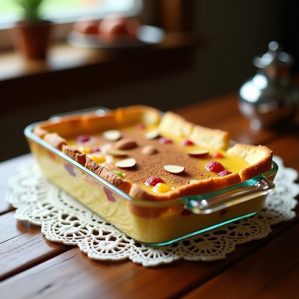 Crema de Fruta y Pan Casero: Postre Tradicional Sin Horno en 20 Minutos