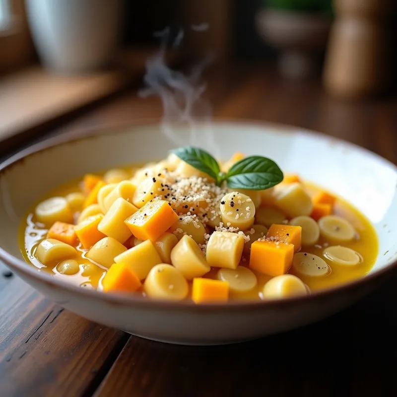Crema de Pasta con Calabaza y Azafrán: Receta Cremosa y Reconfortante en 25 Minutos