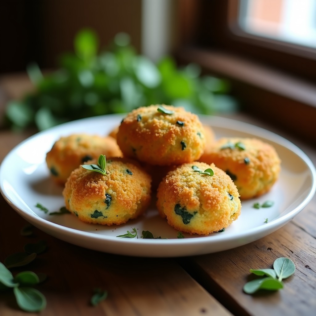 Croquetas de Espinacas y Queso de Cabra con Pan de Migas de Almendra: Receta Española Sin Gluten