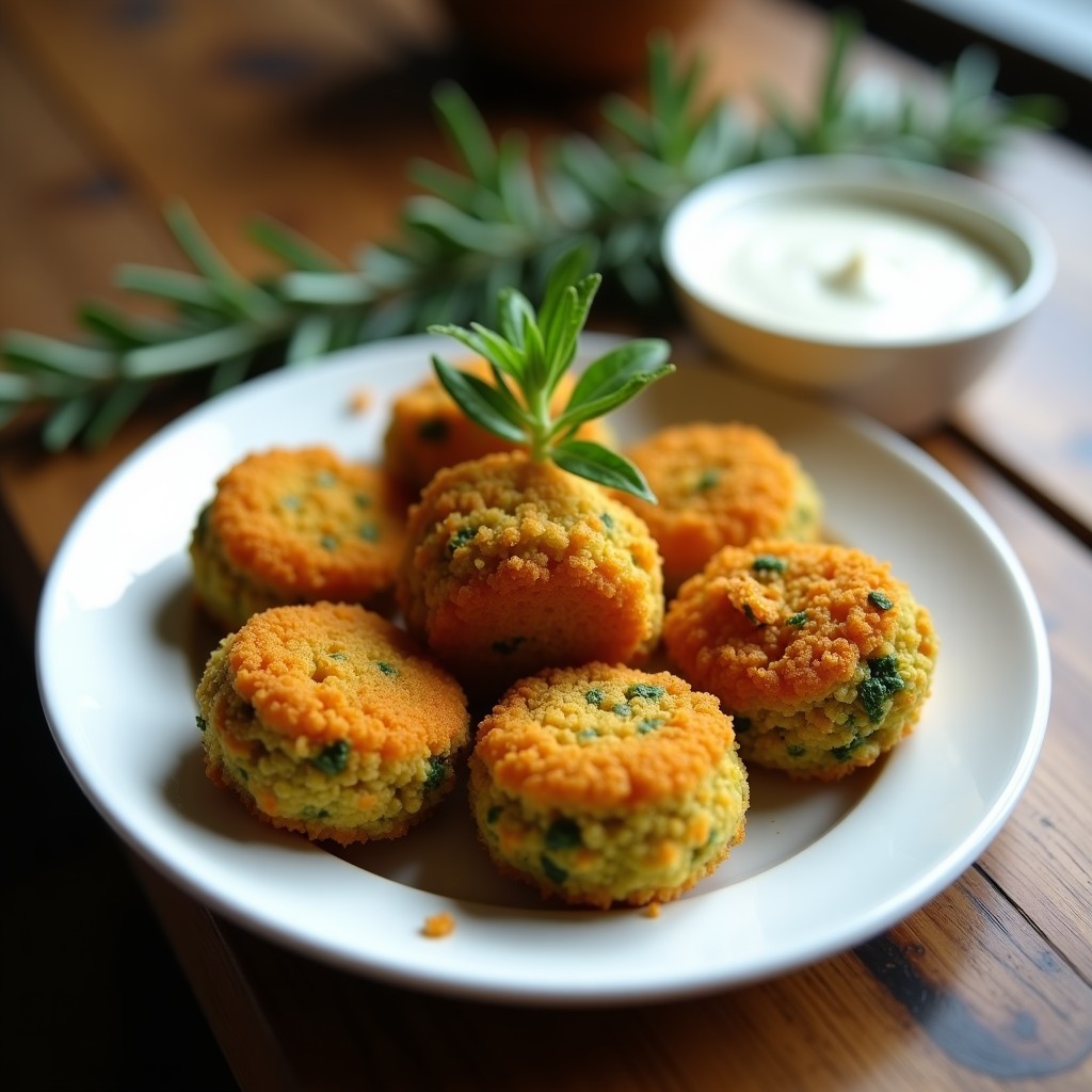 Croquetas de Espirulina y Patata Dulce: Aperitivo Crujiente en Airfryer y Sin Lactosa