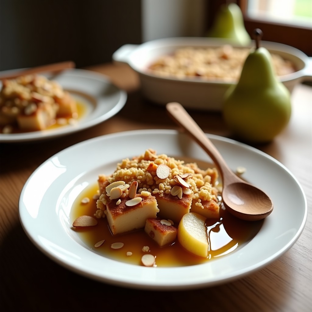 Crumble de Peras y Almendras: Postre Sin Harina Refinada en 30 Minutos