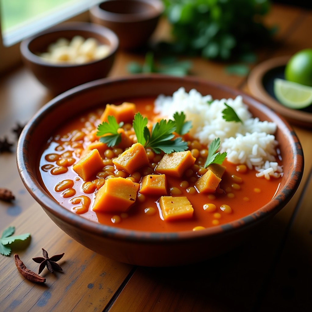 Curry de Lentejas Rojas y Jackfruit: Receta India en Olla Express en 20 Minutos