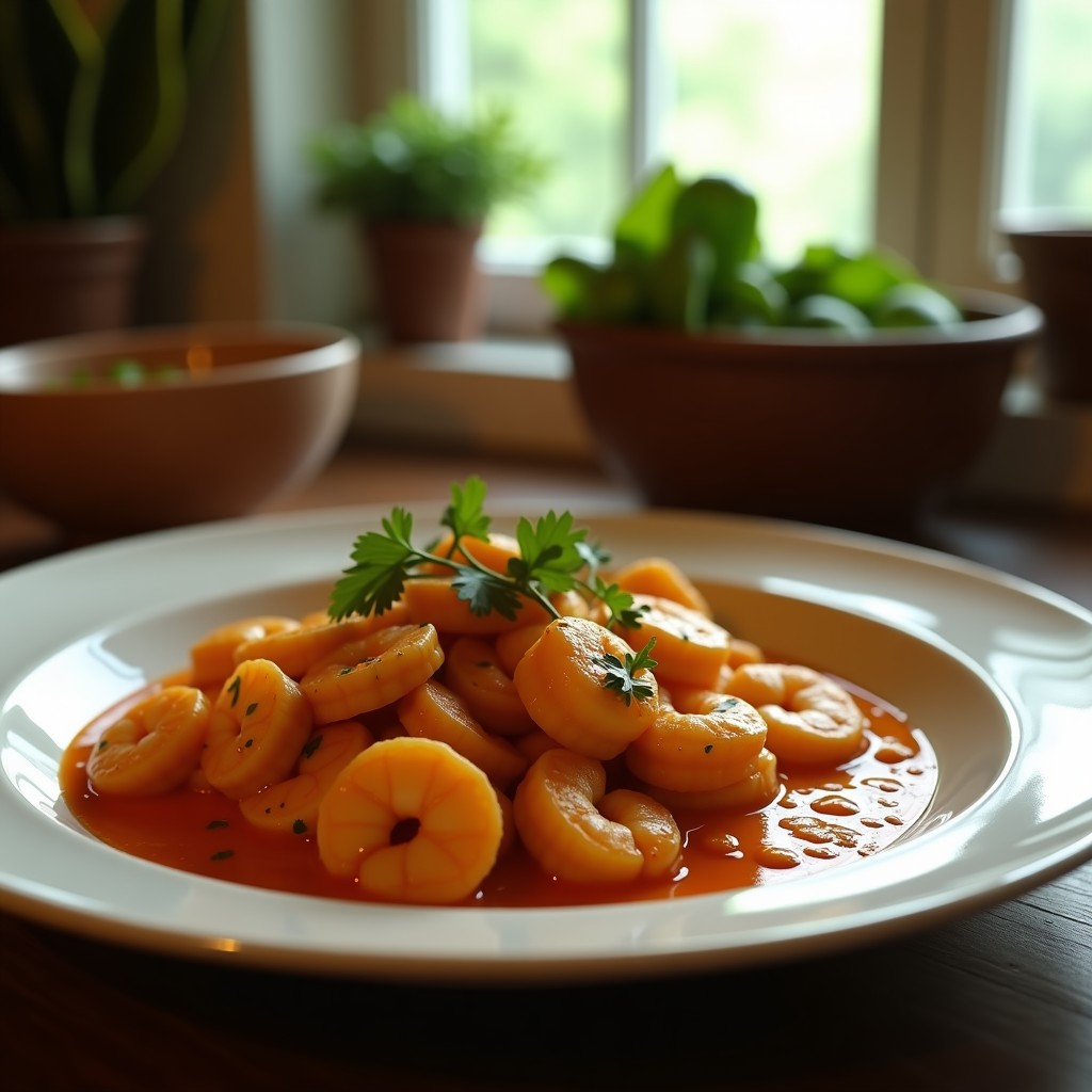 Curry Rojo Cremoso de Gambas y Calabacín: Receta Tailandesa Fácil en 25 Minutos