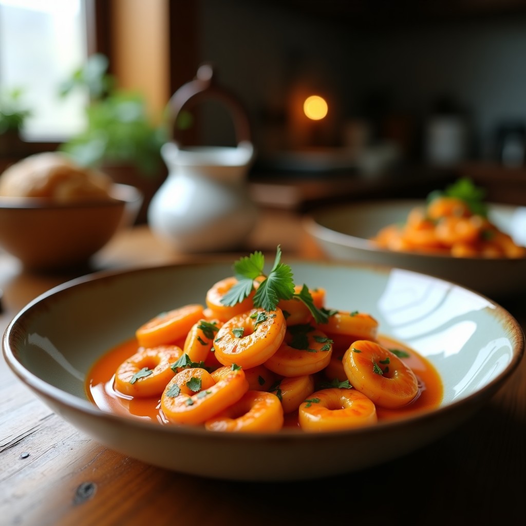 Curry Rojo Cremoso de Gambas y Piña: Receta Tailandesa Fácil en 25 Minutos