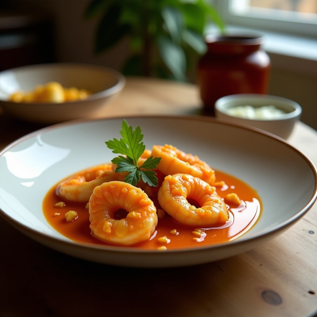 Curry Rojo Cremoso de Gambas y Piña: Receta Tailandesa Fácil y Aromática en 25 Minutos
