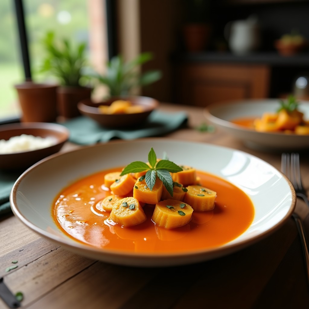 Curry Rojo Cremoso de Pavo y Calabaza: Receta Tailandesa Fácil y Aromática en 35 Minutos
