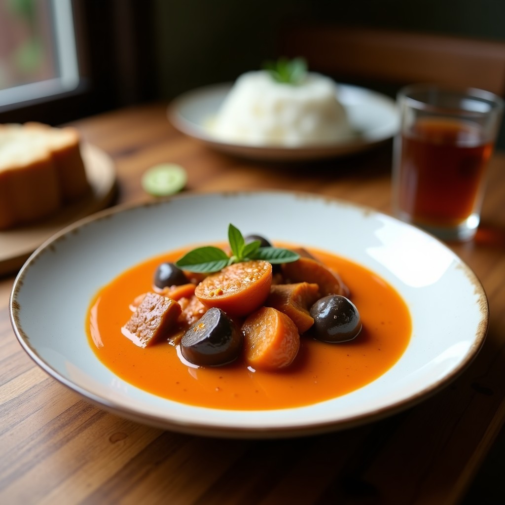 Curry Rojo Cremoso de Ternera y Berenjena con Leche de Coco: Receta Tailandesa Fácil y Aromática en 35 Minutos