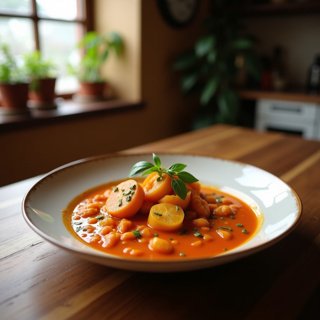Curry Rojo Cremoso de Pavo y Calabaza: Receta Tailandesa Fácil, Aromática y Exótica en 35 Minutos