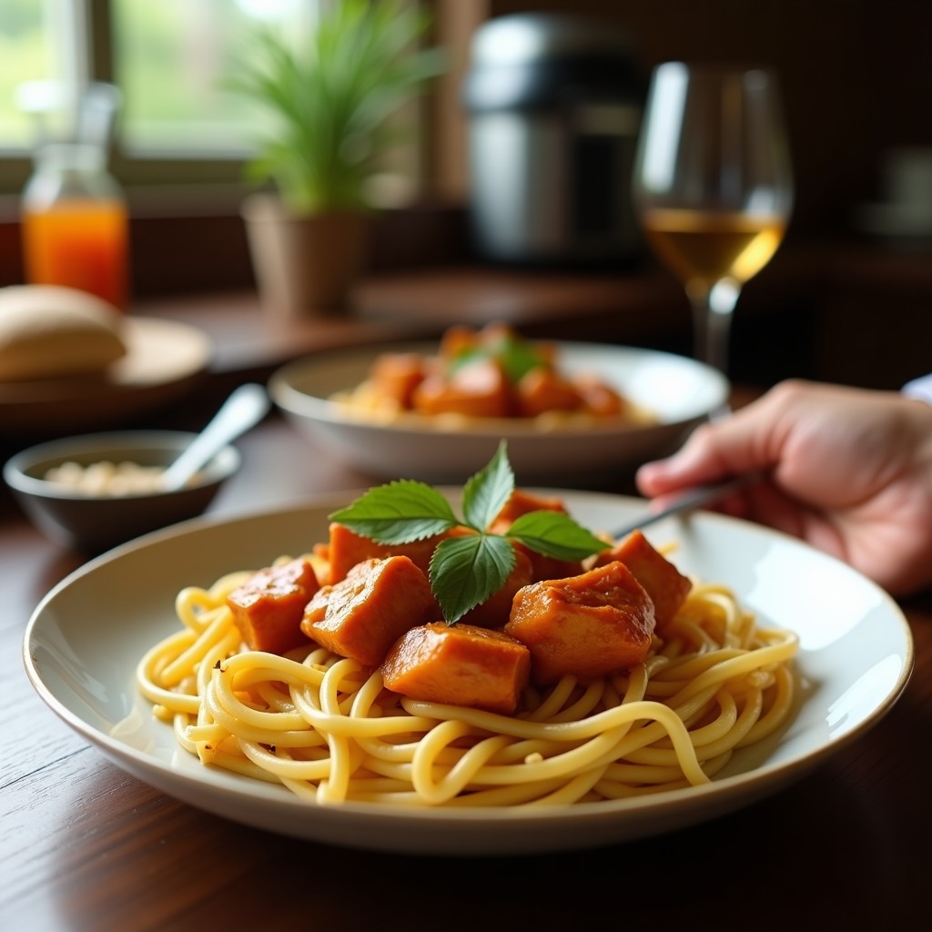 Curry Rojo Cremoso de Pollo y Bambú: Receta Tailandesa Fácil y Aromática en 30 Minutos