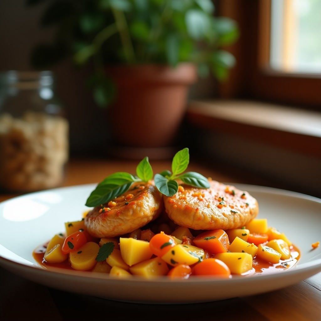 Curry Rojo Tailandés con Pato Confitado y Piña: Una Explosión de Sabor en 35 Minutos