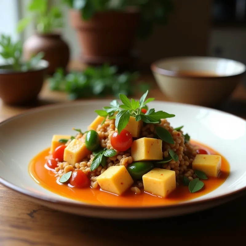 Curry Thai de Verniza con Verduras y Tofu: Receta Vegana en 25 Minutos