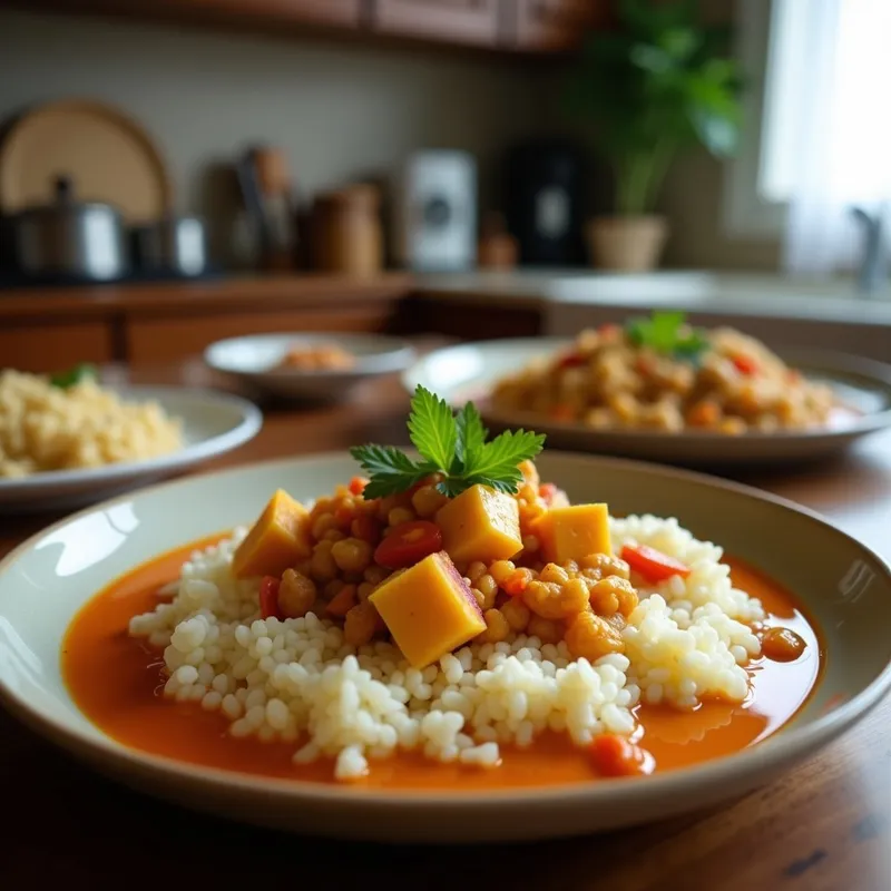 Curry Thai de Vernizo con Piña Colada: Receta Exótica en 25 Minutos con Toque Tropical