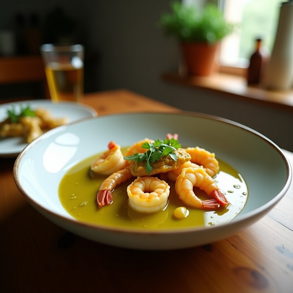 Curry Verde Cremoso de Gambas y Berenjena: Receta Tailandesa Fácil en 30 Minutos