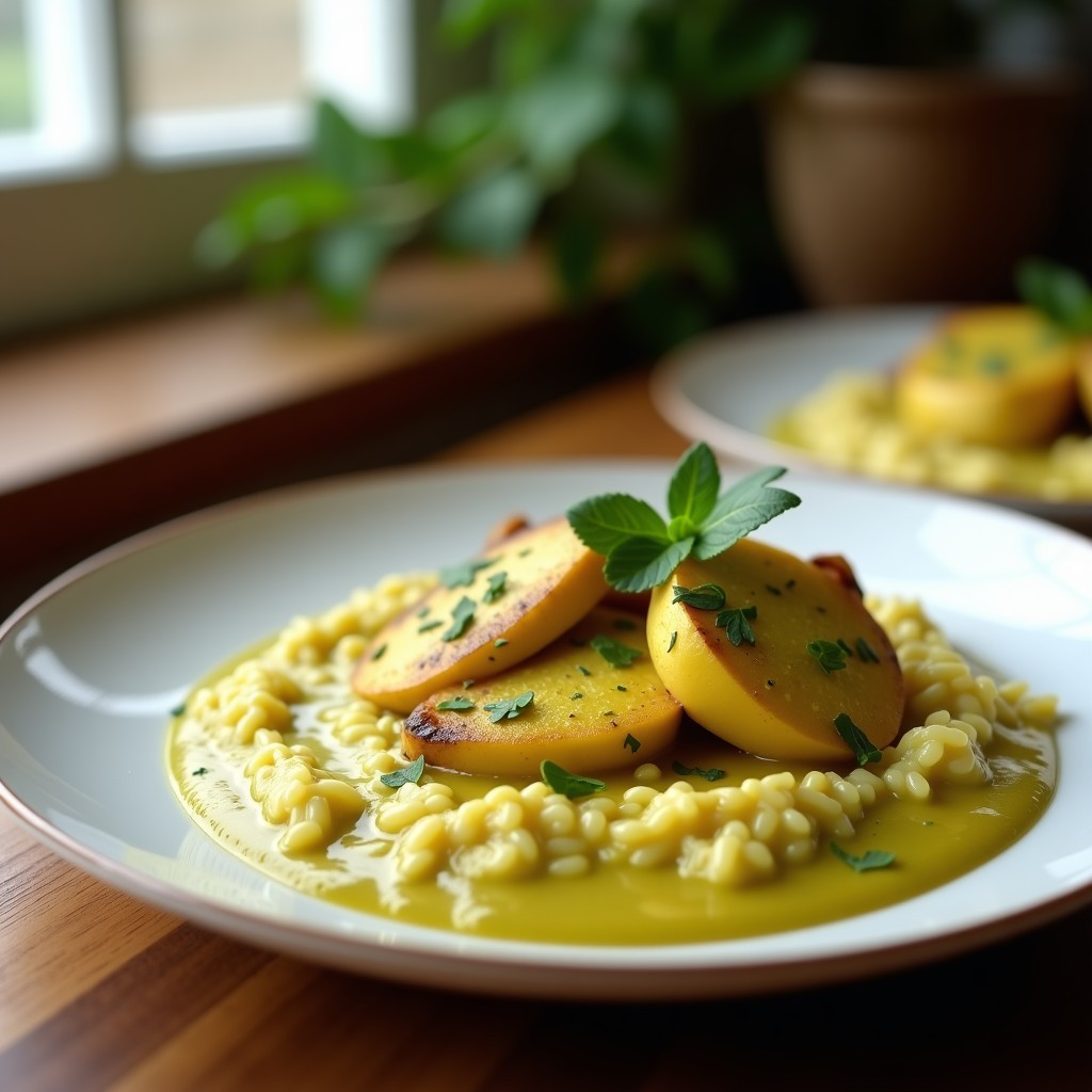Curry Verde Cremoso de Pavo y Berenjena con Arroz Jazmín: Receta Tailandesa Fácil y Aromática en 30 Minutos