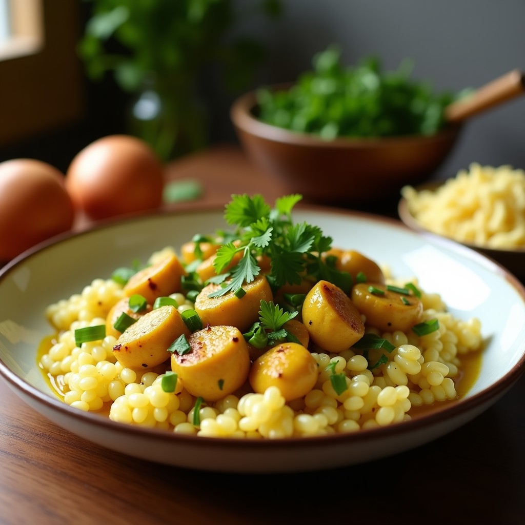 Curry Verde Cremoso de Pollo y Berenjena: Receta Tailandesa Fácil y Aromática en 35 Minutos