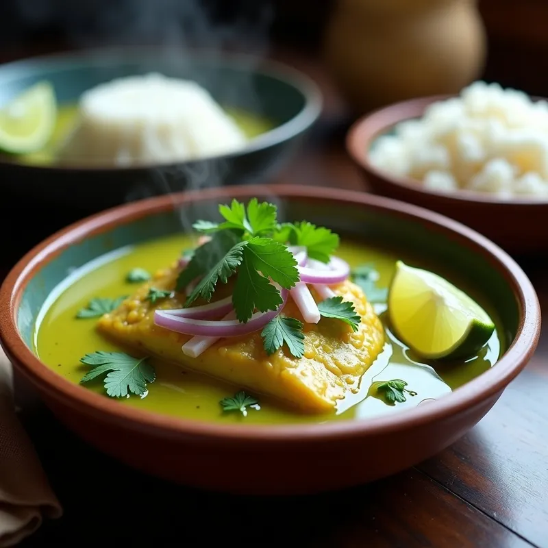 Curry Verde Peruano con Pescado: Receta en Airfryer Sin Lácteos en 25 Minutos