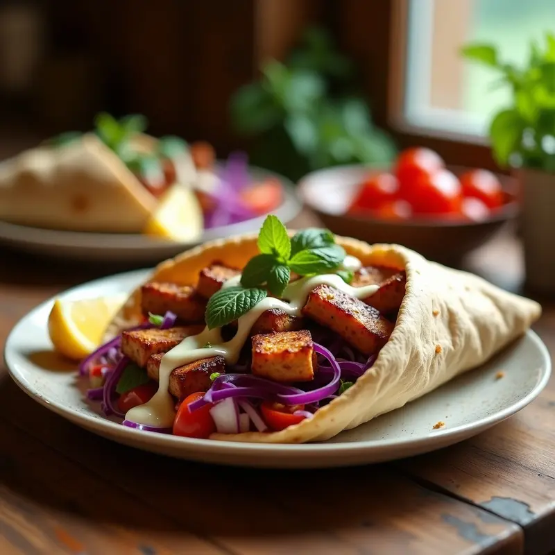Döner Kebab de Seitán y Col Morada: Receta Turca Vegana para Gyros o Durum