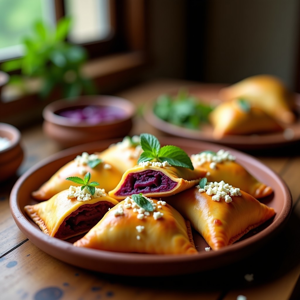 Empanadas de Batata Morada y Queso de Cabra: Receta Colombiana en Olla Lenta