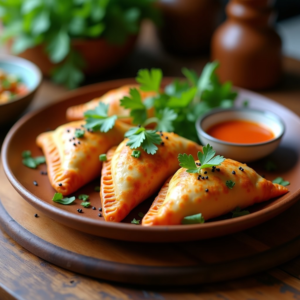 Empanadas de Batata Morada y Wok de Verduras: Receta Tailandesa Vegana en Airfryer