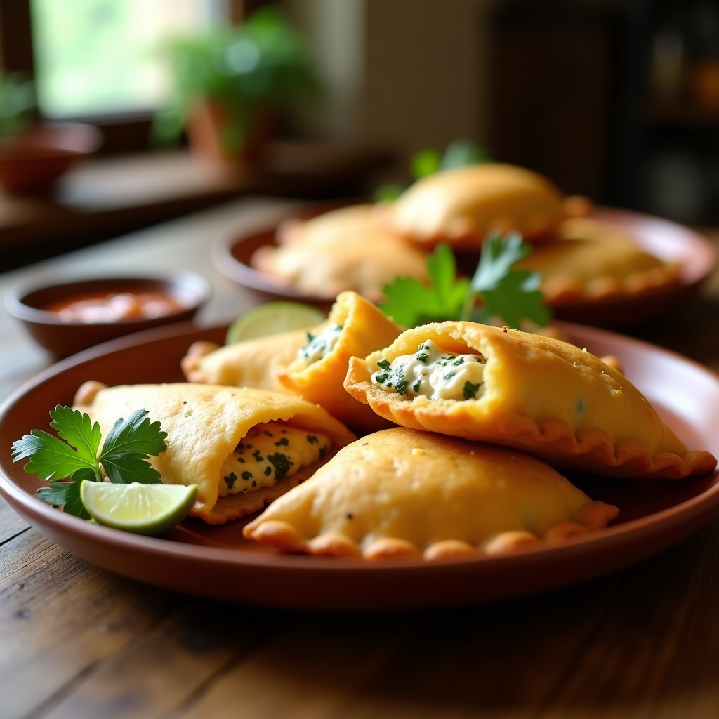Empanadas de Carimañola y Queso Costeño: Receta Colombiana Vegana en Freidora de Aire