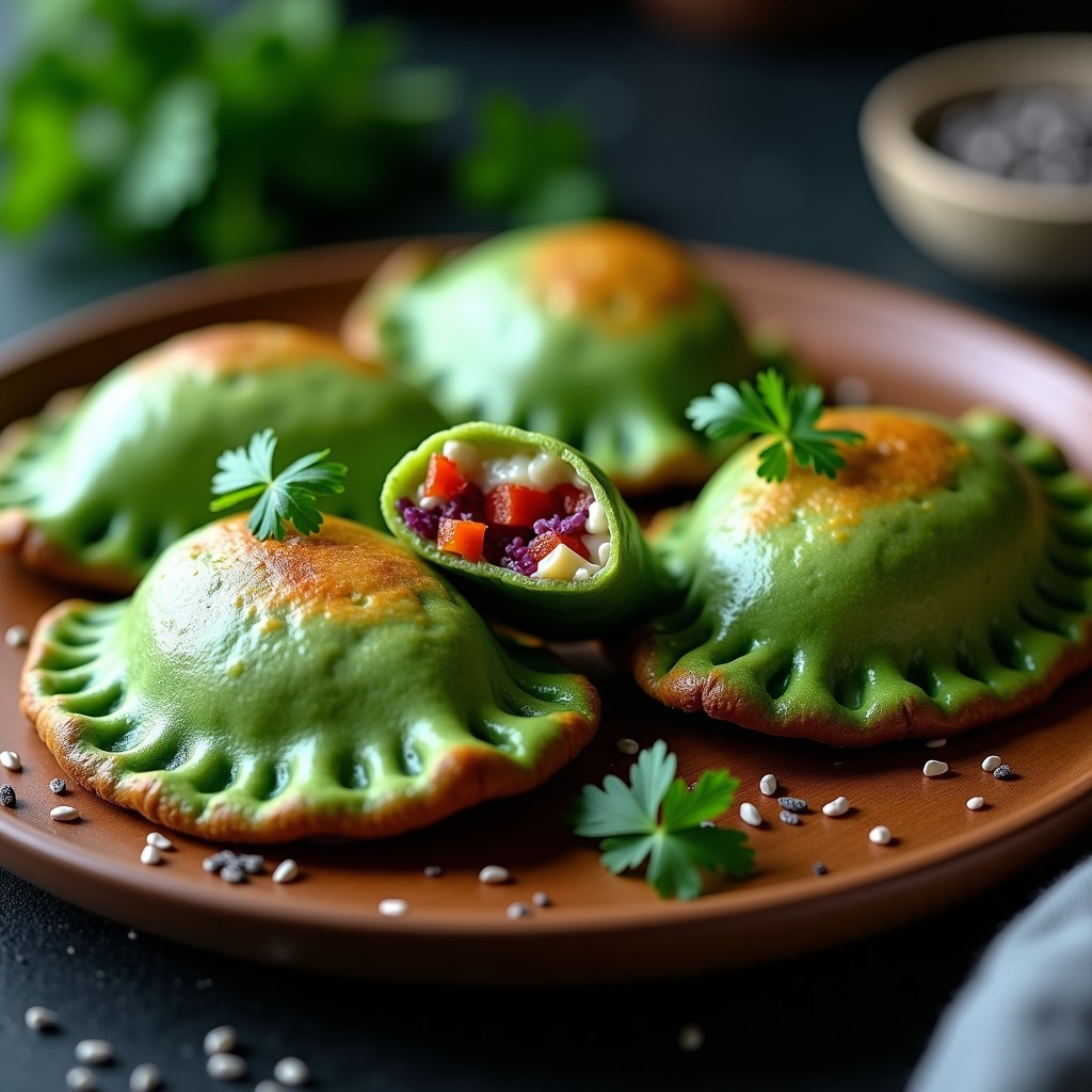 Empanadas de Espirulina y Queso Vegano: Receta Argentina en Airfryer con Superalimentos