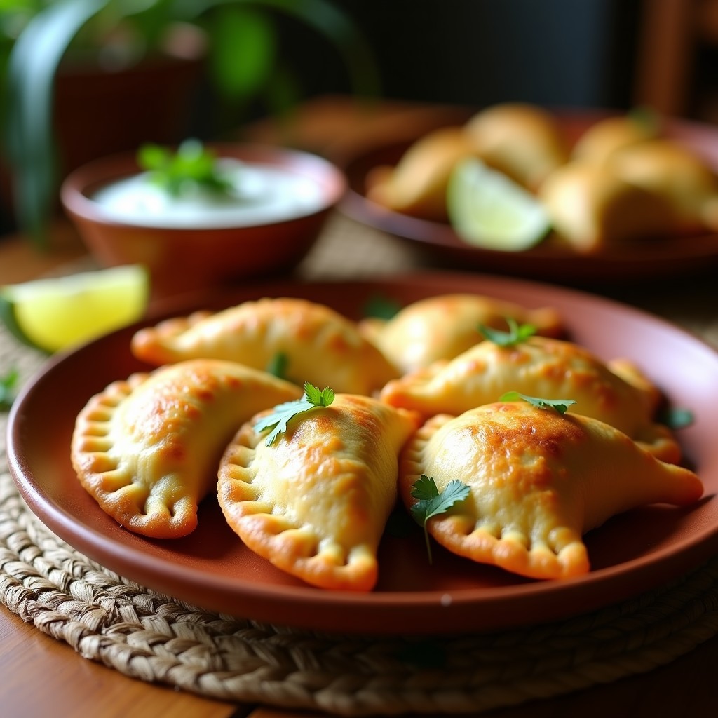 Empanadas de Harina de Banano Verde y Carne de Cangrejo: Receta Colombiana Sin Gluten