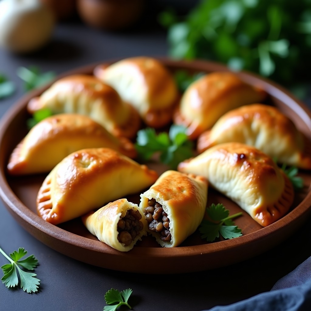 Empanadas de Maíz Azul con Hongos Portobello: Receta Vegana y Sin Gluten al Horno