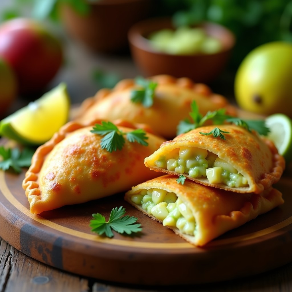 Empanadas de Mango Verde y Queso de Anacardos: Receta India Dulce-Salada en Airfryer