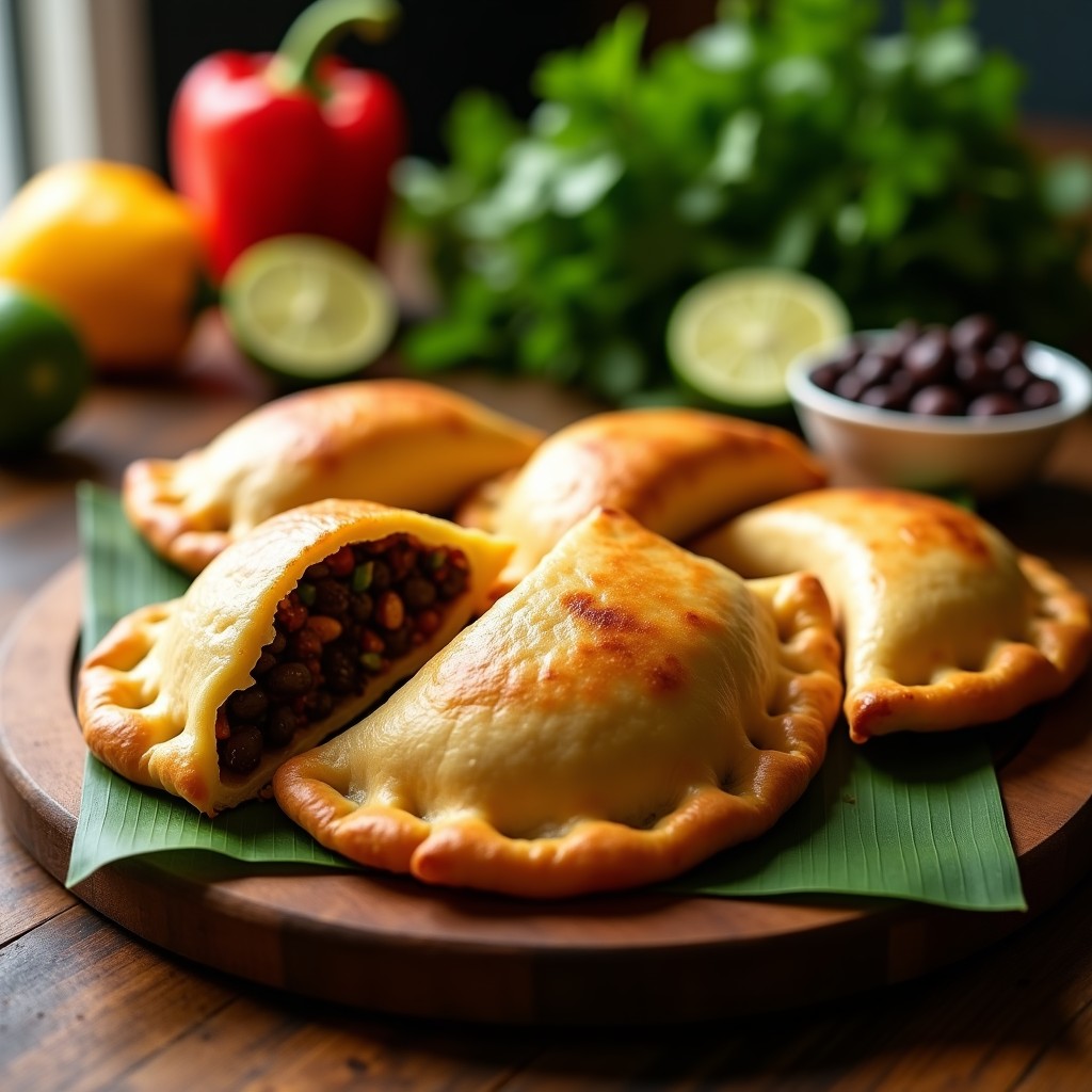 Empanadas de Plátano Macho y Frijoles Negros: Receta Caribeña en Airfryer