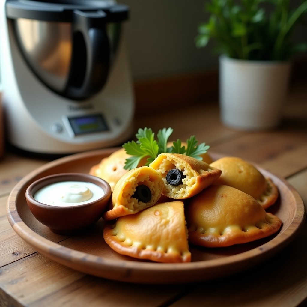 Empanadas de Pollo al Curry y Aceitunas: Receta en Thermomix con Masa de Yuca
