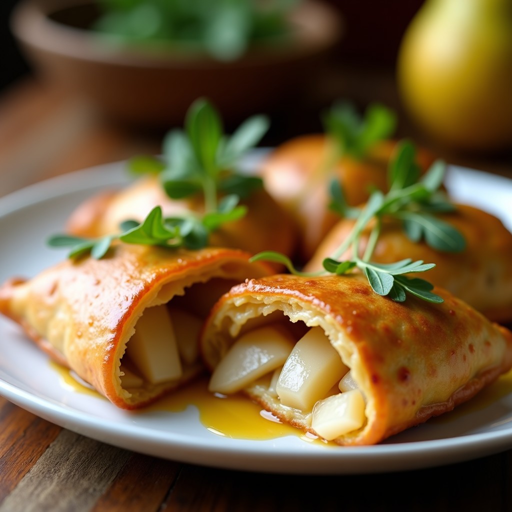 Empanadas de Queso Azul y Peras Caramelizadas: Receta Gourmet en Airfryer