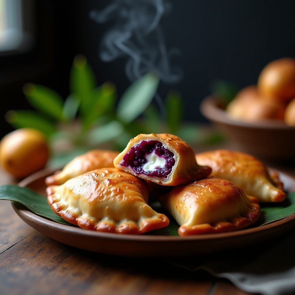 Empanadas de Yautía Morada y Queso de Cabra: Receta Puertorriqueña en Airfryer