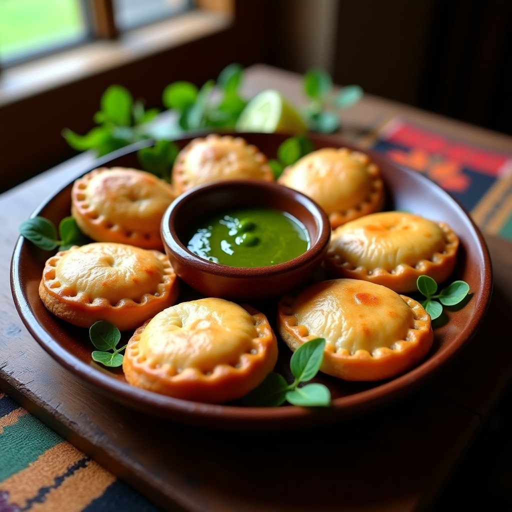 Empanadas de Yuca y Carne de Res en Salsa de Huacatay: Receta Peruana en Airfryer