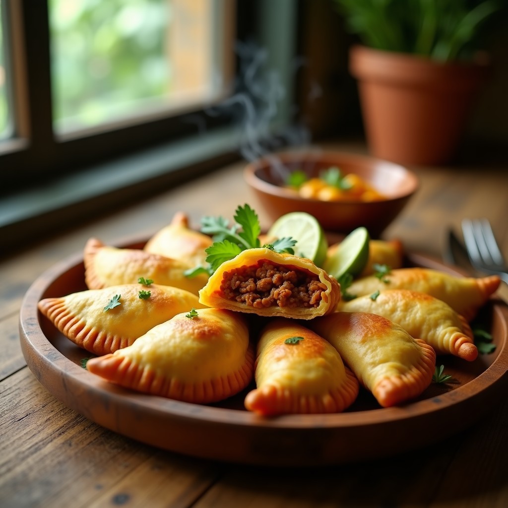 Empanadas de Yuca Rellenas de Carne de Jackfruit: Receta Vegana al Horno con Toque Caribeño en 30 Minutos
