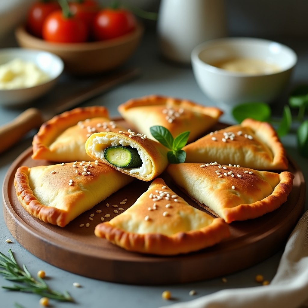 Empanadillas de Espelta y Calabacín: Receta en Airfryer con Queso de Cabra Vegano