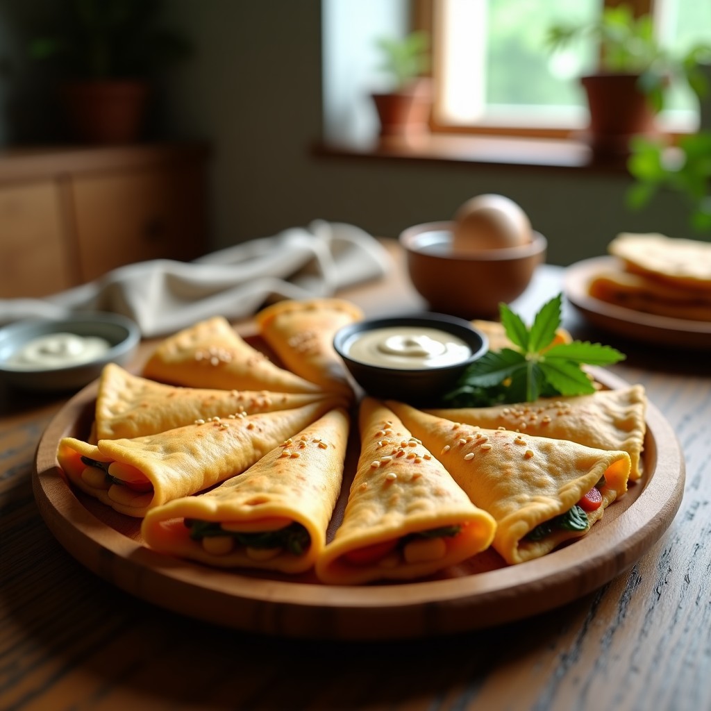 Empanadillas de Espinacas y Tofu con Masa de Garbanzo: Aperitivo Vegano y Crujiente en Airfryer