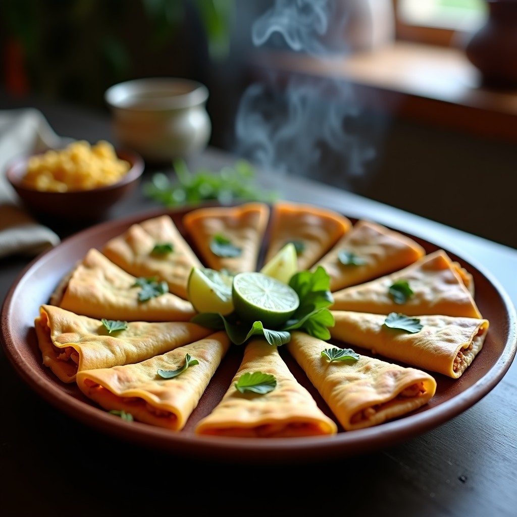 Empanadillas de Maíz Azul y Hongos Ostra: Receta Peruana Vegana en Airfryer