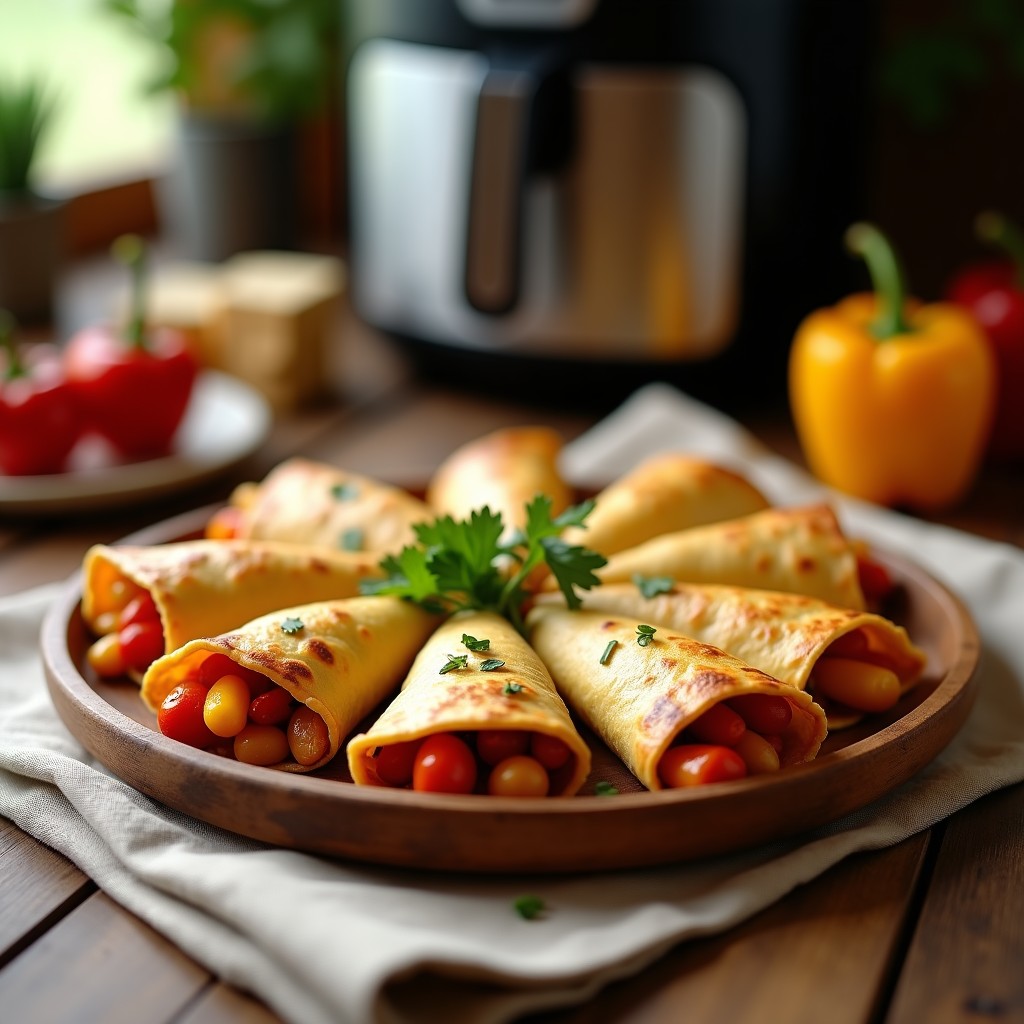 Empanadillas de Maíz Rellenas de Pimientos Asados y Tofu: Receta Vegana en Airfryer Sin Gluten