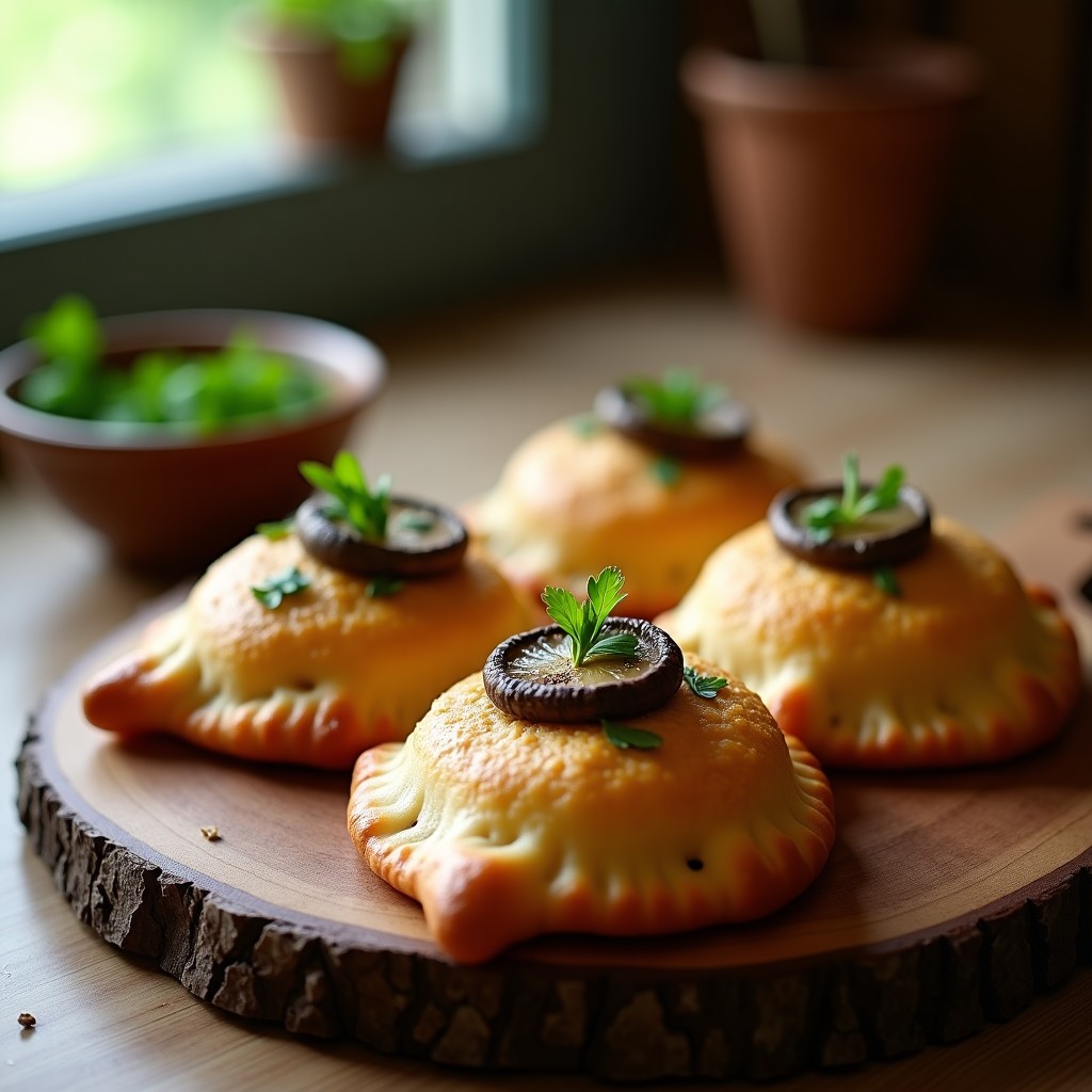 Empanadillas de Mushrooms Portobello y Trufa Negra: Receta en Thermomix y Sin Gluten