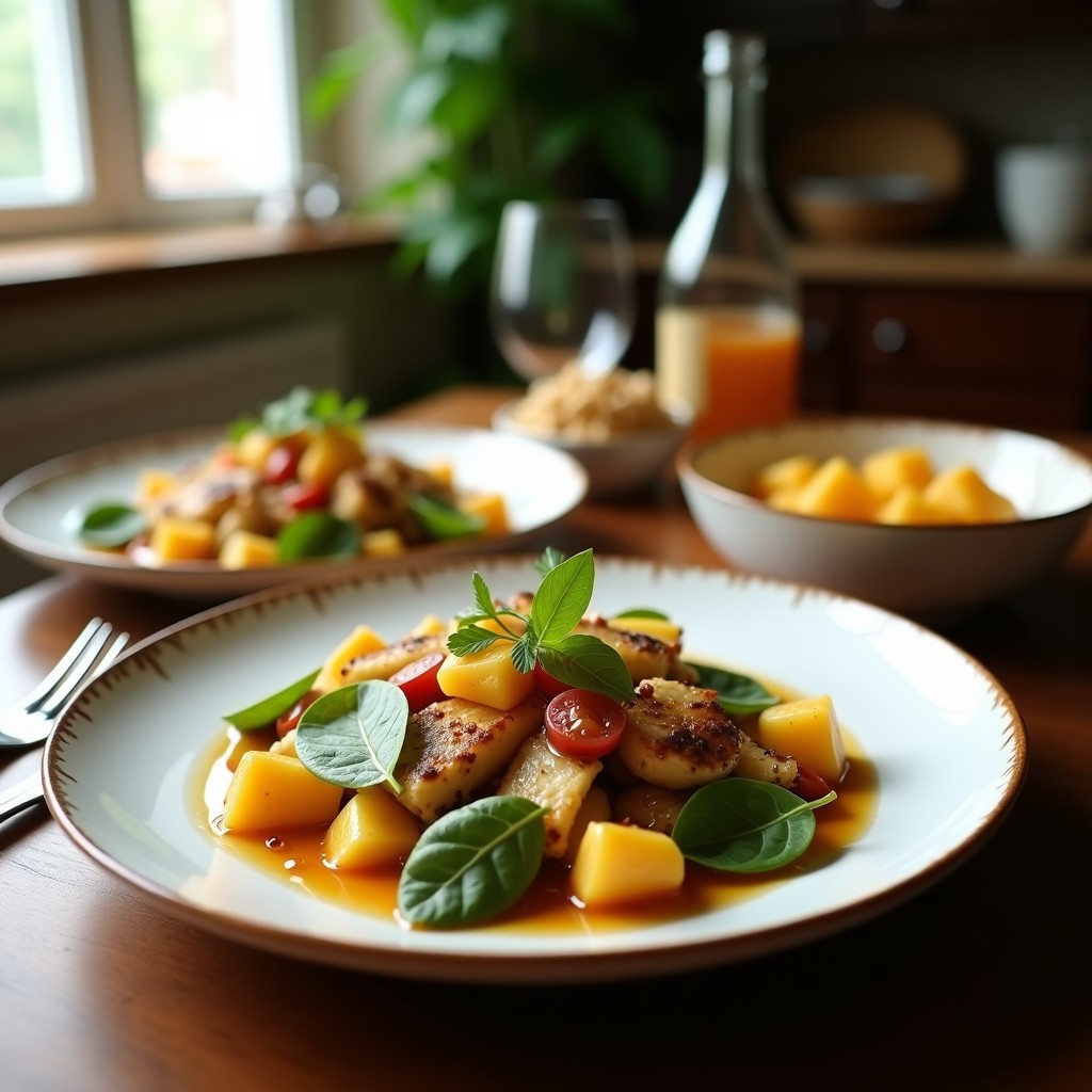 Ensalada templada de boniato asado con queso de cabra cremoso y nueces caramelizadas, lista en 35 minutos