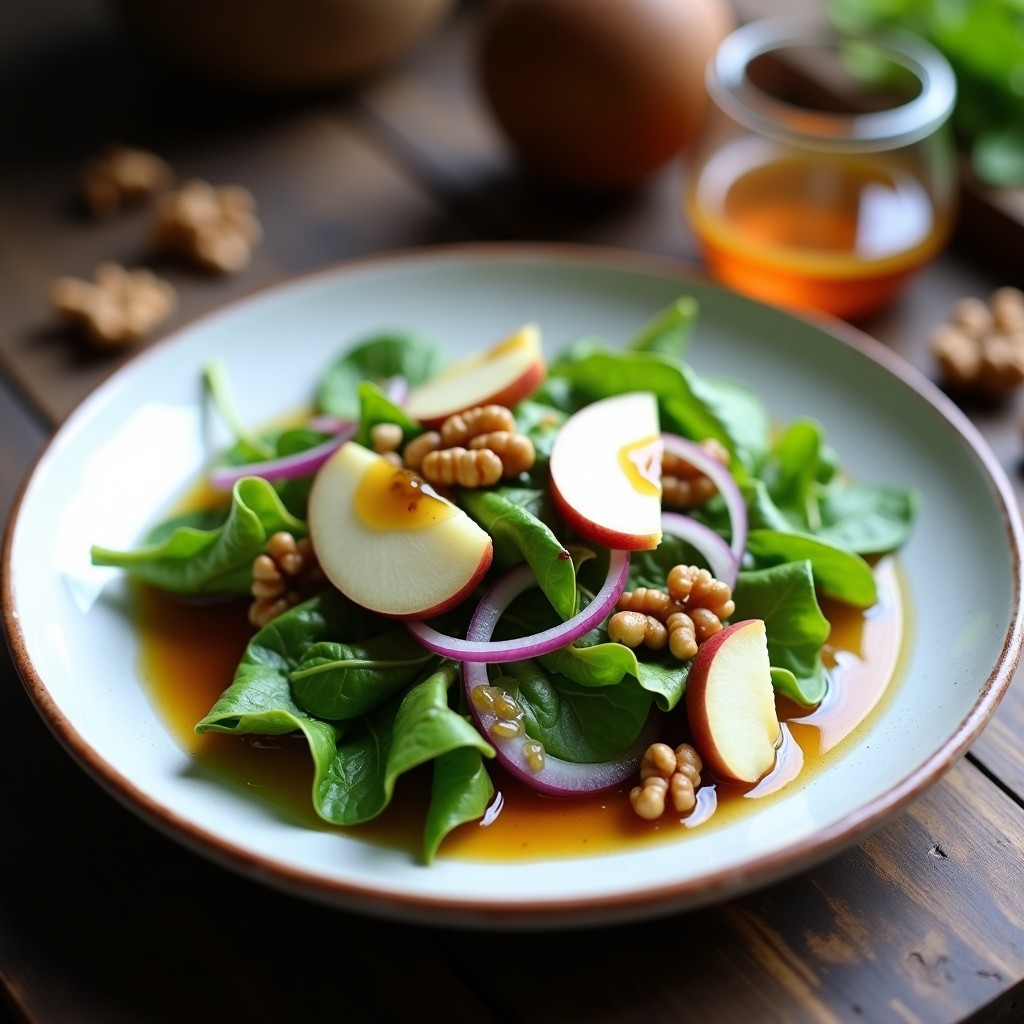 Ensalada de Canónigos con Vinagreta de Vinagre de Uva y Nueces: Receta Española Antioxidante en 10 Minutos