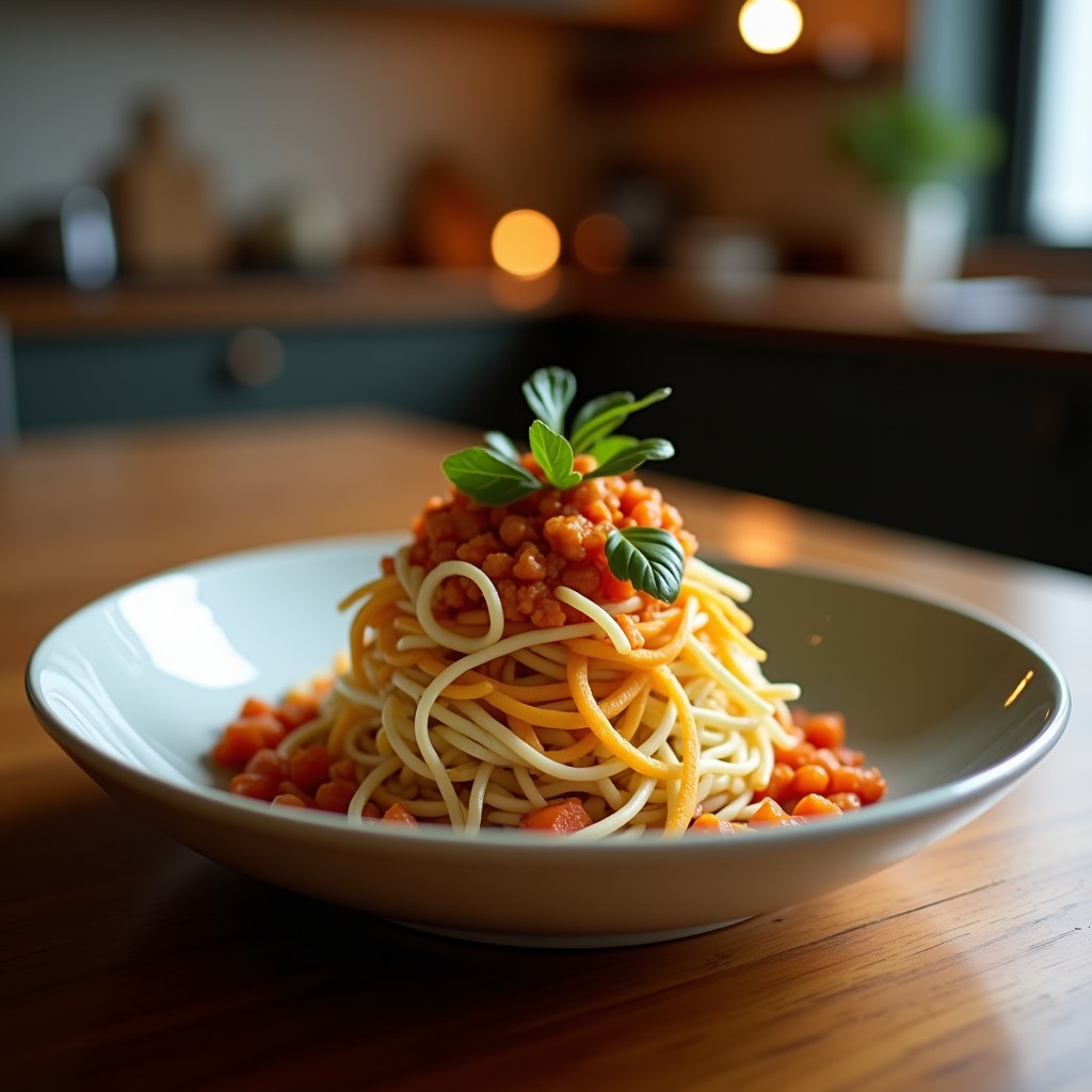 Ensalada césar con kimchi servida en un bol blanco, con trozos de pollo dorado, kimchi rojo, croutons crujientes y aderezo cremoso espolvoreado con parmesano y semillas de sésamo.