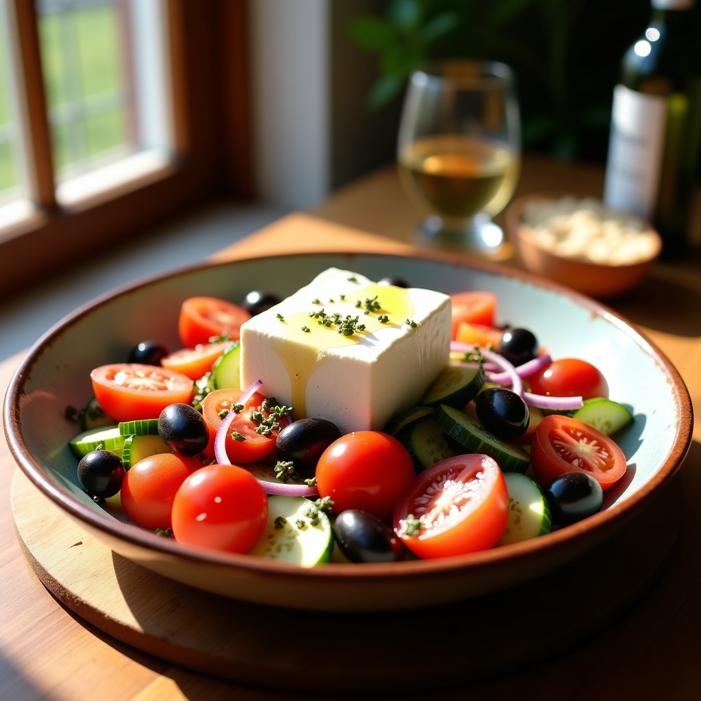 Ensalada Griega Auténtica (Horiatiki): Receta Fácil, Fresca y Llena de Sabor