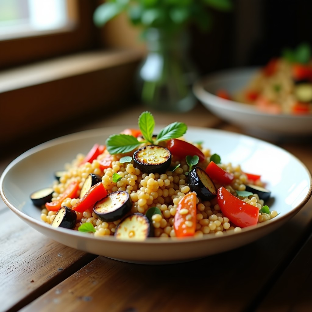 Ensalada de Mijo y Verduras Ahumadas con Aderezo de Tahini: Receta Vegana y Sin Gluten