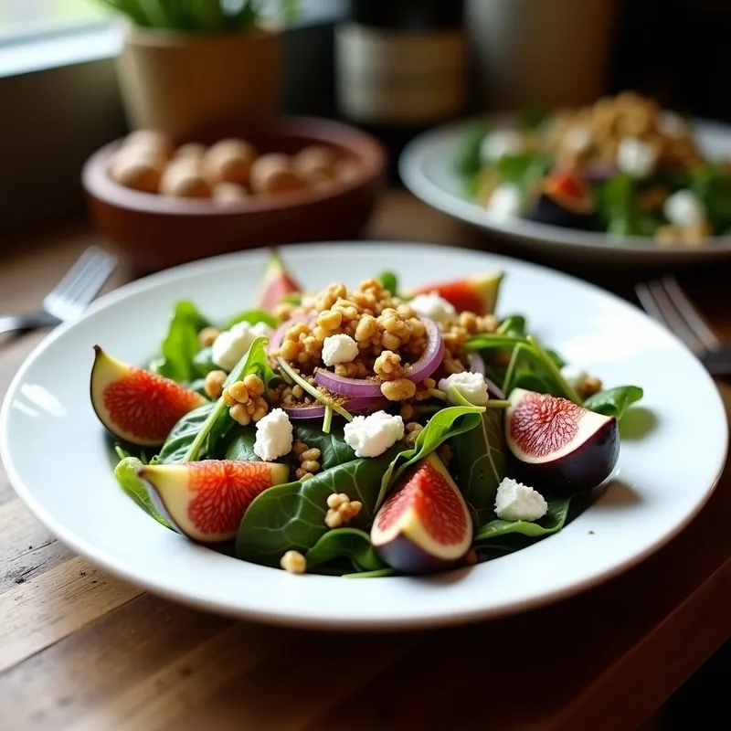 Ensalada Moruna con Higos Frescos y Queso de Cabra: Receta Fresca y Alta en Calcio