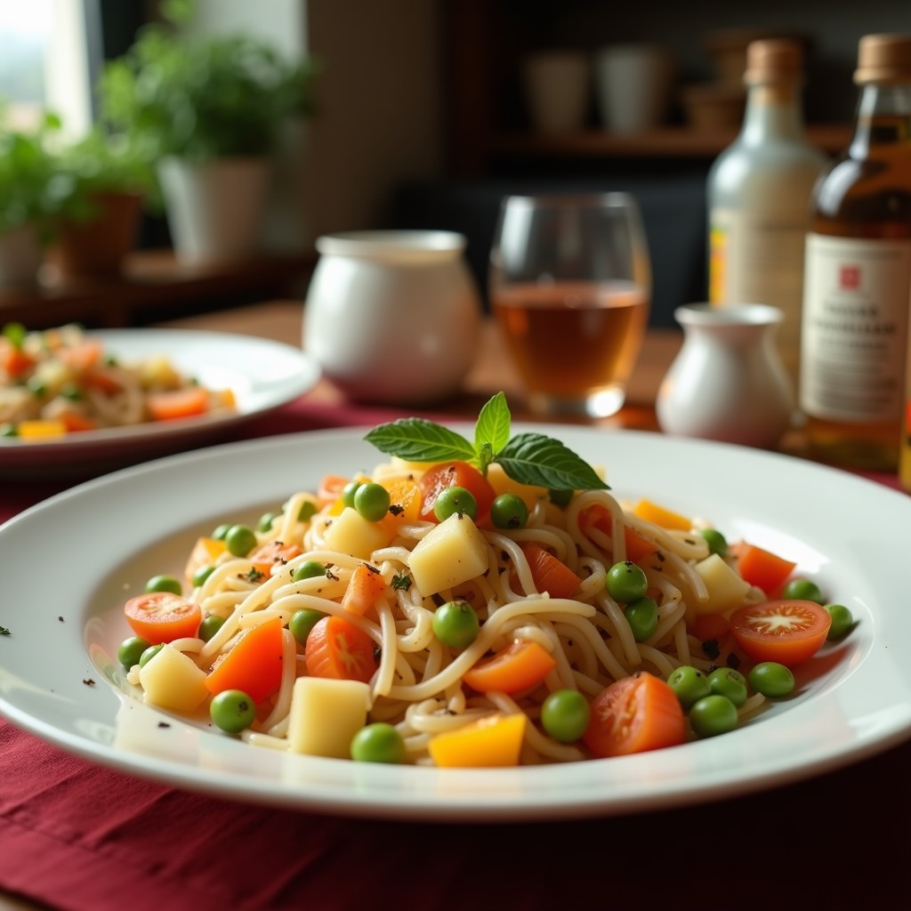 Ensalada moruna en plato blanco hondo con ventresca de atún, gajos de naranja sanguina, cebolla morada, pimiento asado y semillas de sésamo espolvoreadas, receta gourmet y rápida.