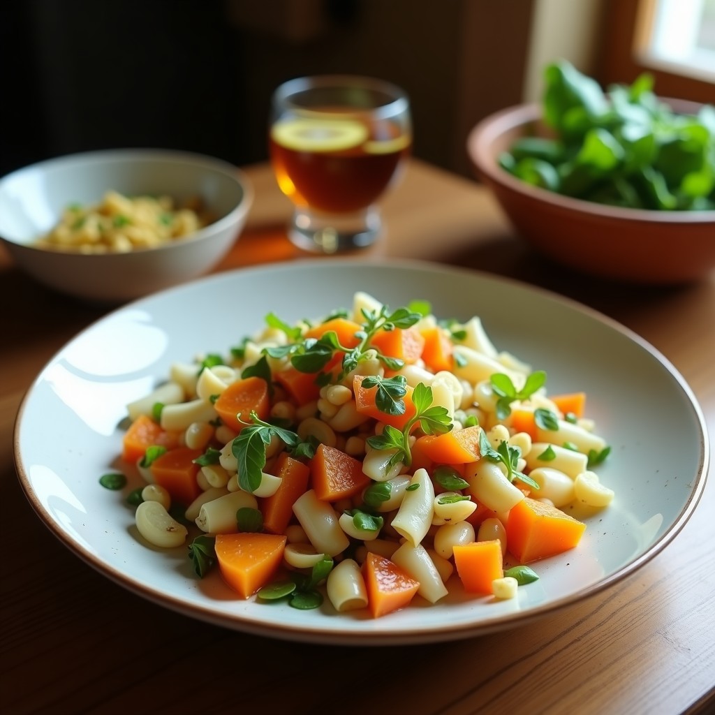 Ensalada Templada de Lentejas y Salmón Ahumado con Vinagreta de Mostaza y Eneldo