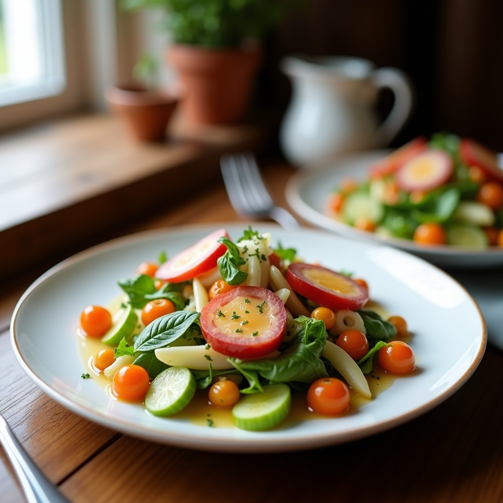 Ensalada Templada de Lentejas Caviar y Bacon con Vinagreta de Miel y Mostaza: Receta Saludable y Sofisticada en 20 Minutos