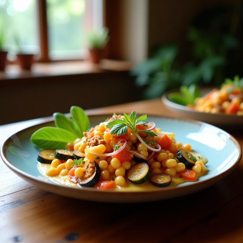 Ensalada Templada de Lentejas Caviar y Calabaza Asada con Aliño de Tahini y Limón: Receta Vegana y Saciente